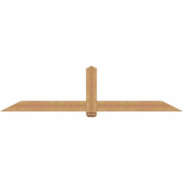Ekena Millwork Eugene Smooth Timber Gable Bracket, Western Red Cedar, 96"W x 24"H x 3 1/2"D x 5 1/2"F, 6/12 Pitch GBW096X24X0406EUG00SWR - main